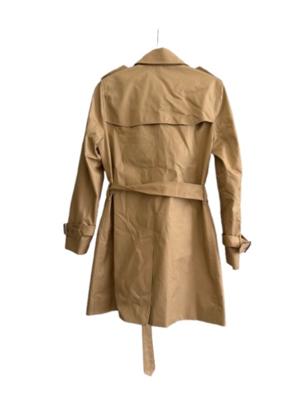Coach Beige Double-Breasted Belted Trench Coat - Picture 4 of 15